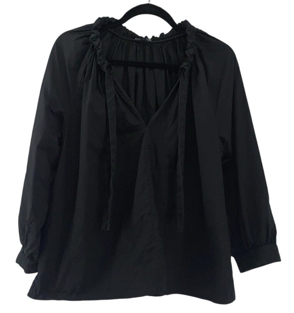 RAILS Black Cotton Blend Long Sleeve Shirt Top Large Pirate